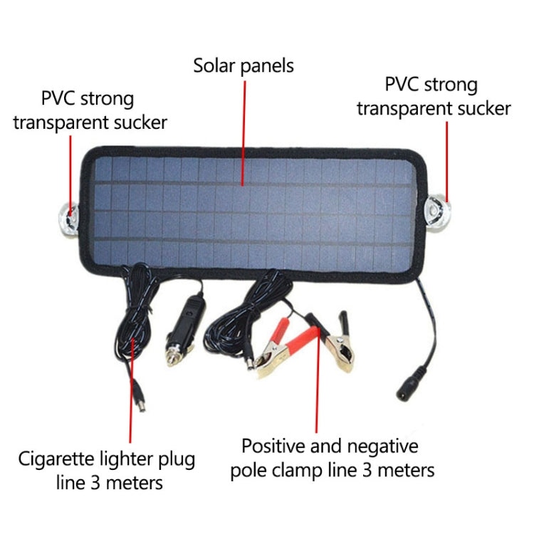 4.5W Portable Car Automobile Boat Battery Solar Cells Rechargeable Power Battery Charger, 4.5W