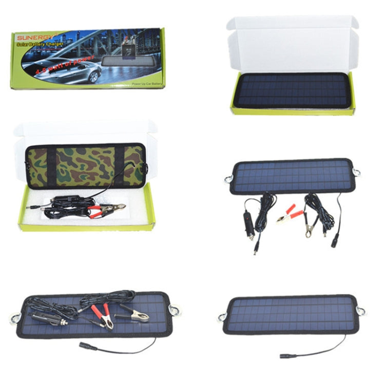 4.5W Portable Car Automobile Boat Battery Solar Cells Rechargeable Power Battery Charger, 4.5W