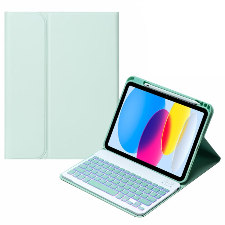 SA-10DS Backlight Bluetooth Keyboard Leather Tablet Case with Pen Slot, For iPad 10th Gen 10.9 2022