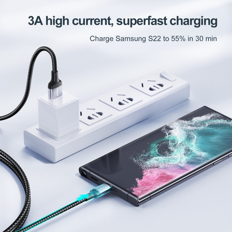 JOYROOM S-UC027A10 Extraordinary Series 3A USB-A to USB-C / Type-C Fast Charging Data Cable, Type-C, 1.2m