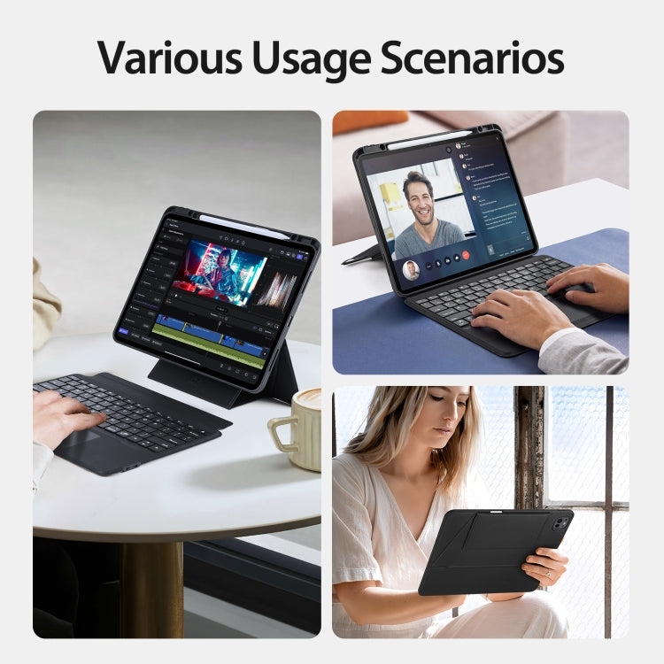 DUX DUCIS DK Series Magnetic Wireless Bluetooth Keyboard Tablet Case, For iPad Pro 13 2024, For iPad Air 11 2024 / 4&5 / iPad Pro 11 2022, For iPad Pro 11 2024, For iPad 10th Gen 10.9 2022, For iPad 10.2 2019/2020/2021/Air 2019