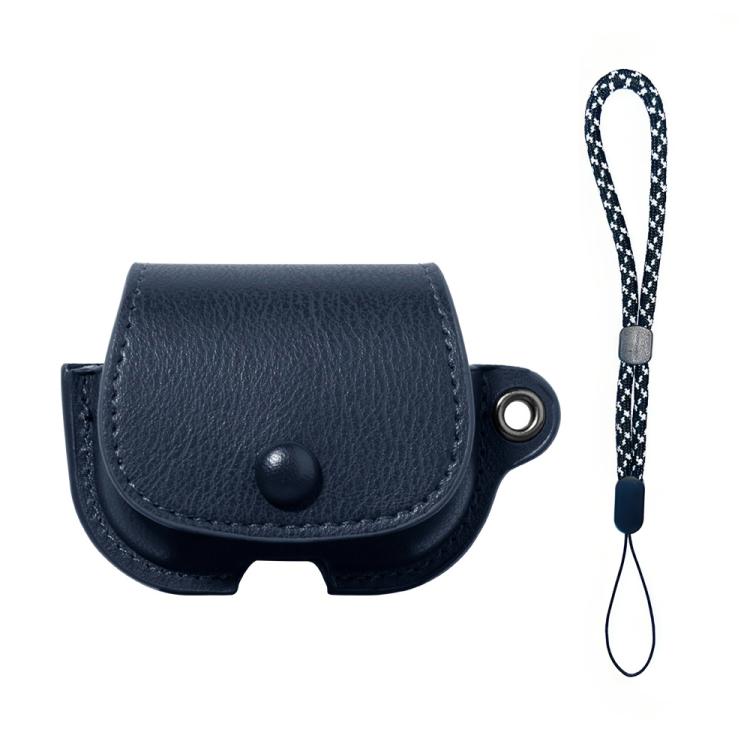 Backpack Style PU Leather Earphone Protective Case with Lanyard