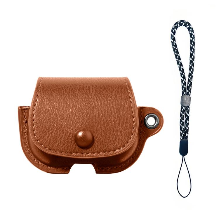 Backpack Style PU Leather Earphone Protective Case with Lanyard