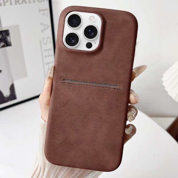 Skin Feel Sheepskin Card Slot Phone Case