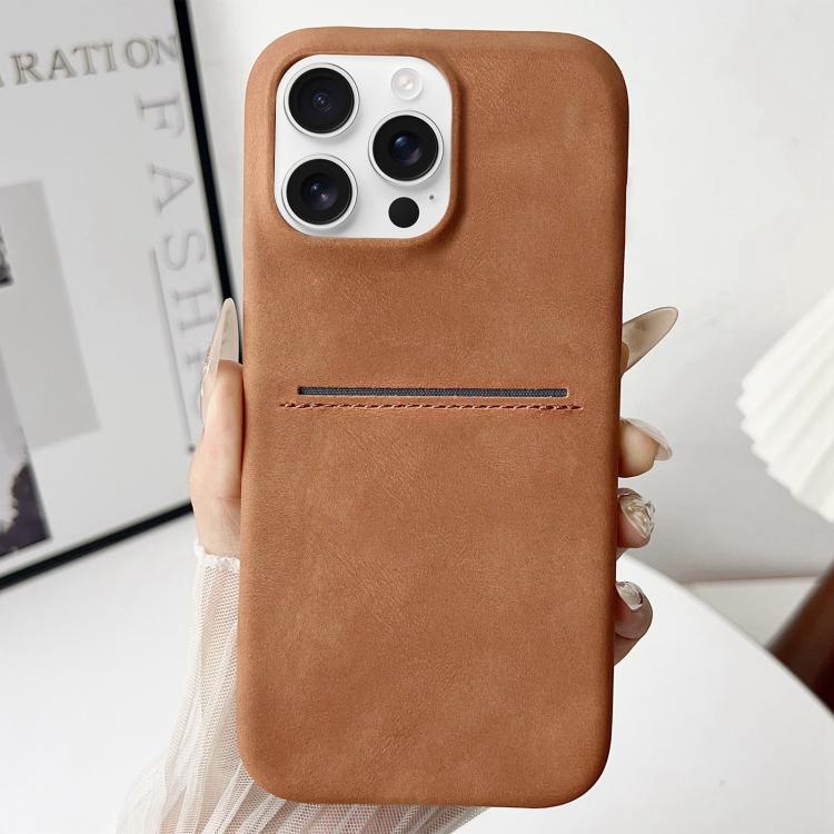 Skin Feel Sheepskin Card Slot Phone Case