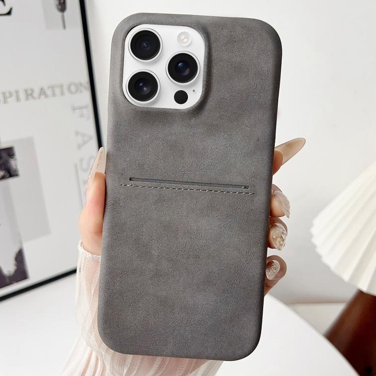Skin Feel Sheepskin Card Slot Phone Case