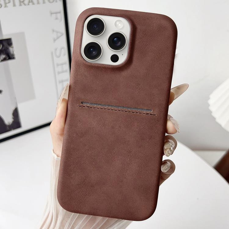 Skin Feel Sheepskin Card Slot Phone Case