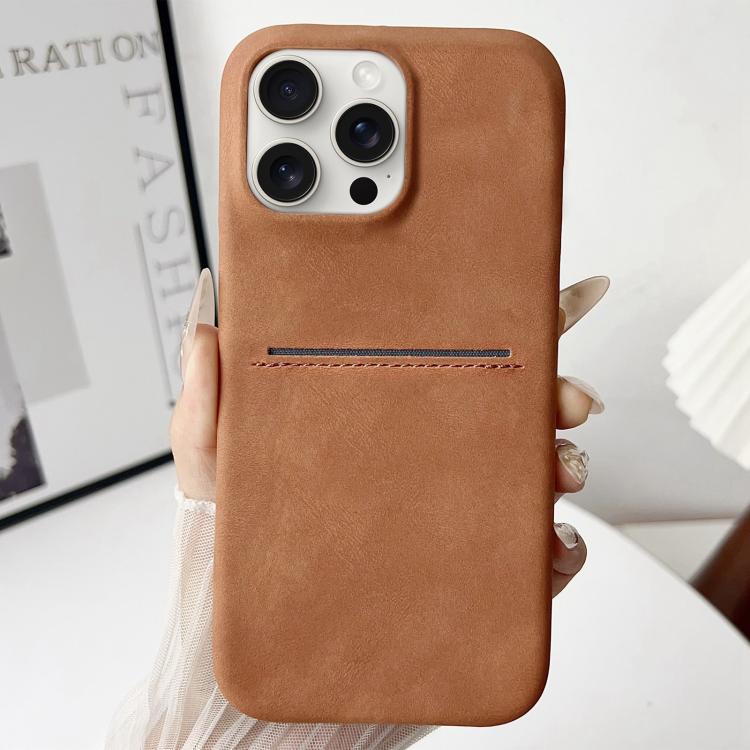 Skin Feel Sheepskin Card Slot Phone Case