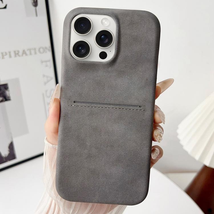 Skin Feel Sheepskin Card Slot Phone Case