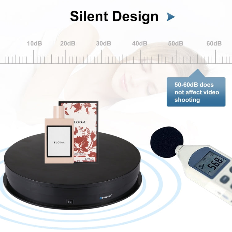 PULUZ 30cm USB Electric Rotating Turntable Display Stand Video Shooting Props Turntable for Photography, Load 10-20kg