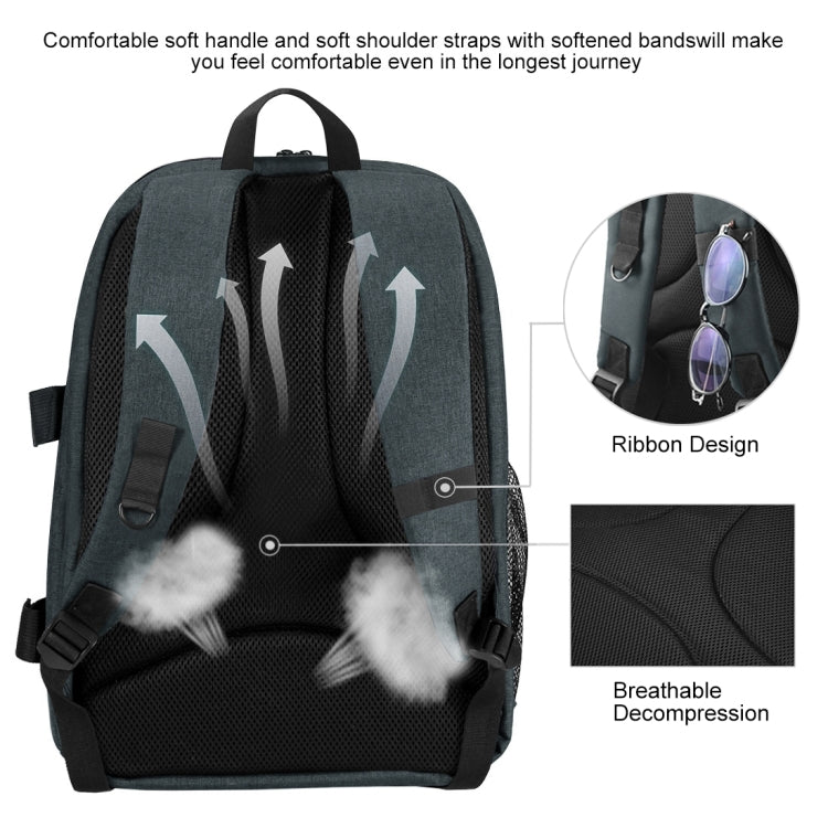 PULUZ Outdoor Portable Waterproof Scratch-proof Dual Shoulders Backpack Handheld PTZ Stabilizer Camera Bag with Rain Cover for Digital Camera, DJI Ronin-SC / Ronin-S