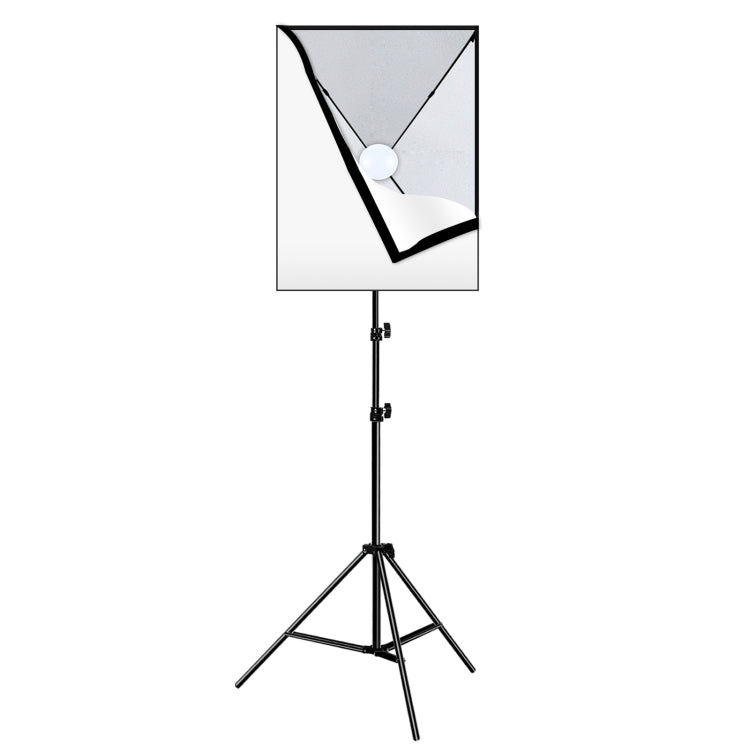 PULUZ 50x70cm Studio Softbox + 2m Tripod Mount + Single E27 30W 5700K White Light LED Bulb Photography Kit, Single Bulb US Plug, Single Bulb EU Plug