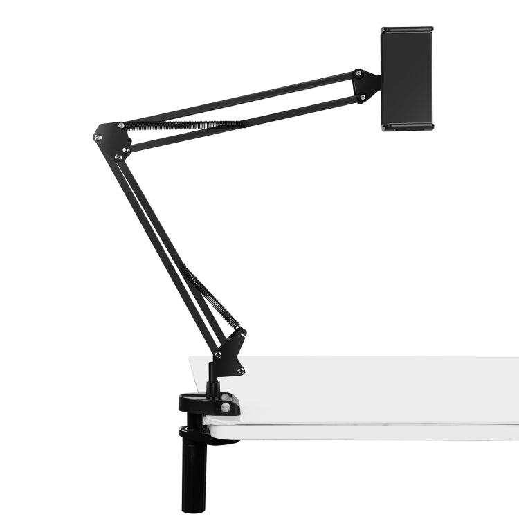 PULUZ Live Broadcast Desktop Arm Stand Suspension Clamp Holder with Tablet PC Clamp, DesktoType-C Interface Microphone Arm Stand