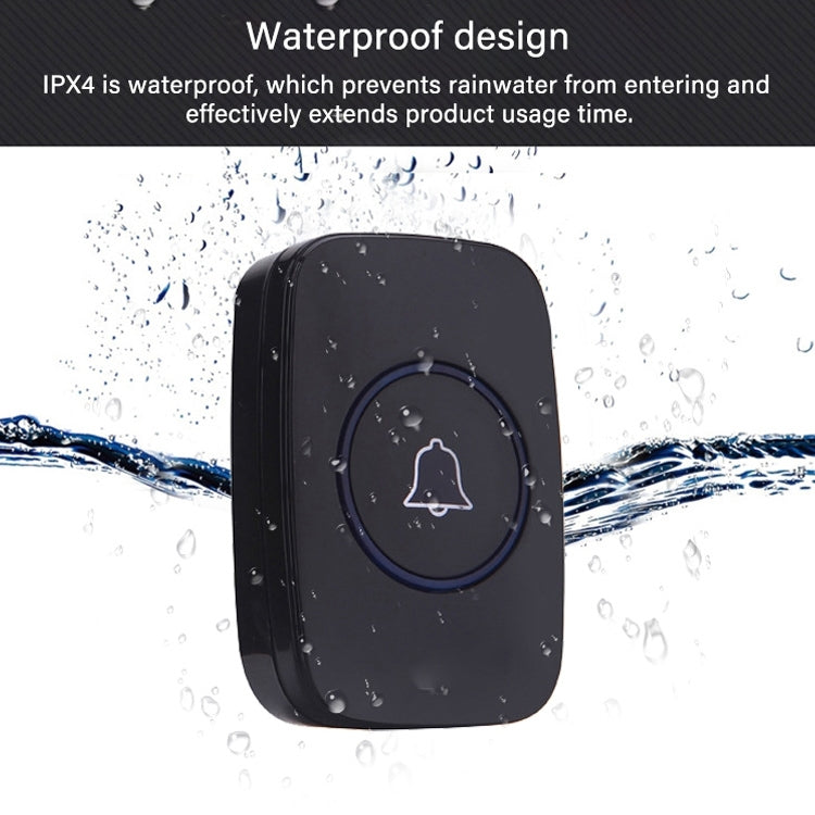 CACAZI A10 300m Long Range No Battery Waterproof LED Light Smart Wireless Doorbell