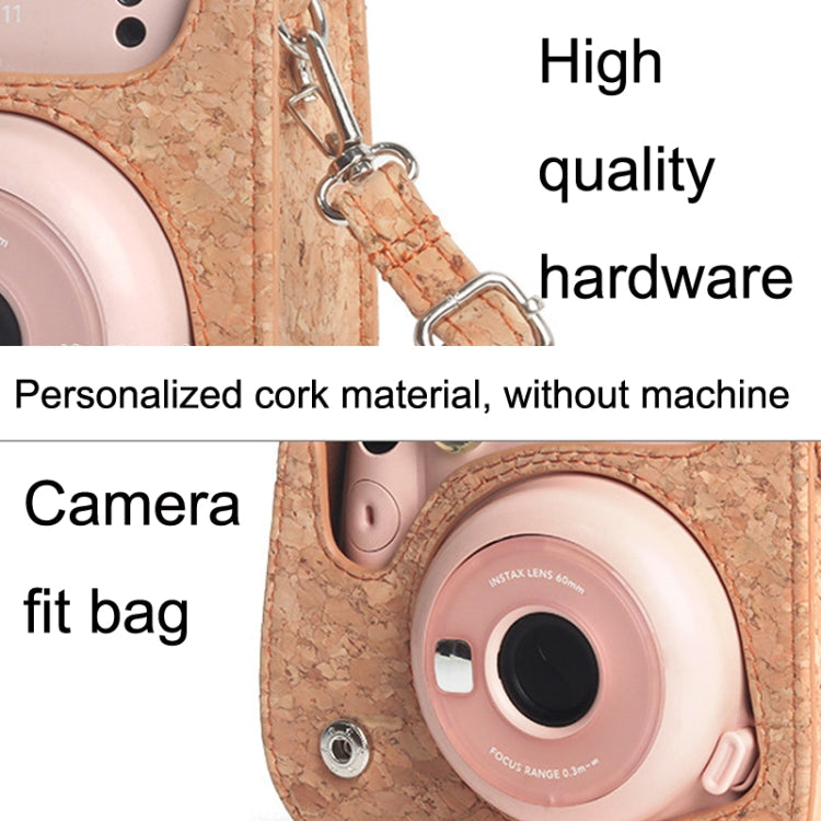 Camera Bag Shoulder Bag Digital Photography Leather Case For FUJIFILM Instax Mini 11, Cork