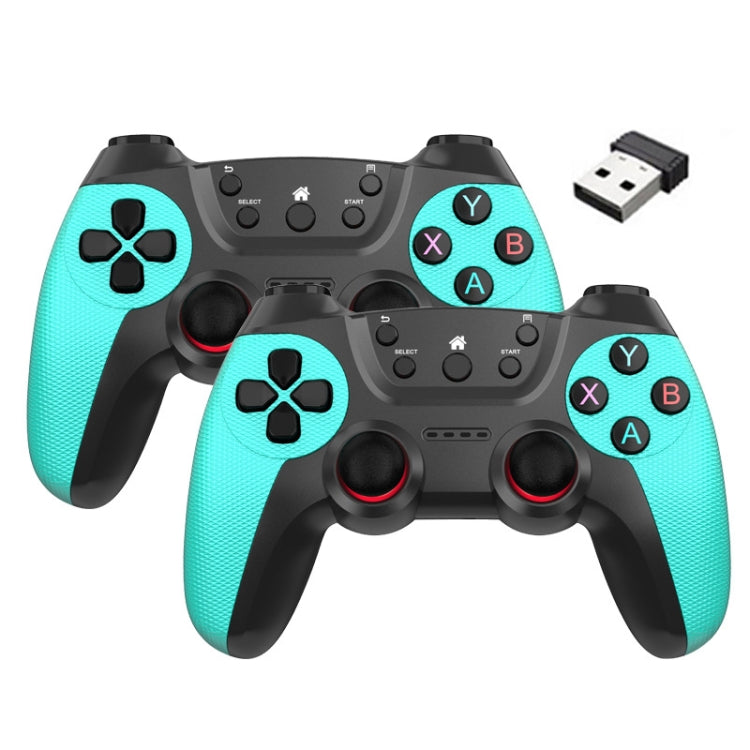 KM-029 2.4G One for Two Doubles Wireless Controller Support PC / Linux / Android / TVbox, KM-029 (Battle Gray), KM-029 (Elegant Silver), KM-029 (Mint Green), KM-029 (Cangling Green), KM-029 (Vitality Orange), KM-029 (Rose Pink), KM-029 (Lemon Yellow)...