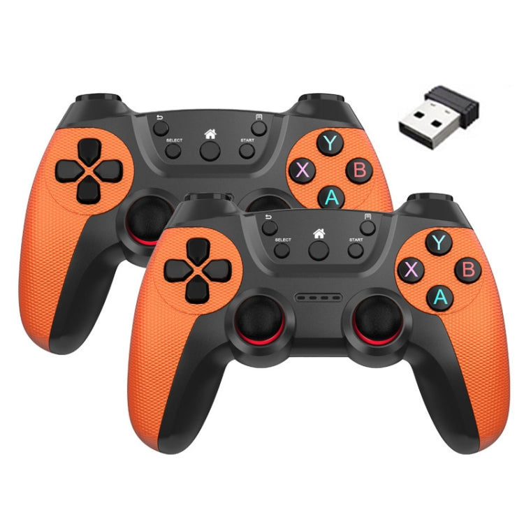 KM-029 2.4G One for Two Doubles Wireless Controller Support PC / Linux / Android / TVbox, KM-029 (Battle Gray), KM-029 (Elegant Silver), KM-029 (Mint Green), KM-029 (Cangling Green), KM-029 (Vitality Orange), KM-029 (Rose Pink), KM-029 (Lemon Yellow)...