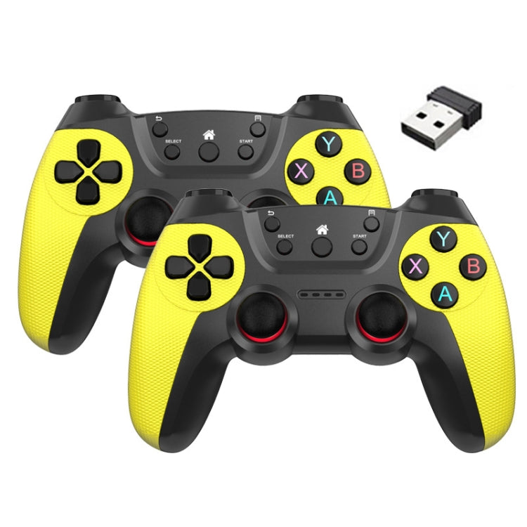KM-029 2.4G One for Two Doubles Wireless Controller Support PC / Linux / Android / TVbox, KM-029 (Battle Gray), KM-029 (Elegant Silver), KM-029 (Mint Green), KM-029 (Cangling Green), KM-029 (Vitality Orange), KM-029 (Rose Pink), KM-029 (Lemon Yellow)...