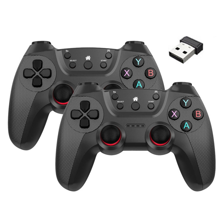 KM-029 2.4G One for Two Doubles Wireless Controller Support PC / Linux / Android / TVbox, KM-029 (Battle Gray), KM-029 (Elegant Silver), KM-029 (Mint Green), KM-029 (Cangling Green), KM-029 (Vitality Orange), KM-029 (Rose Pink), KM-029 (Lemon Yellow)...