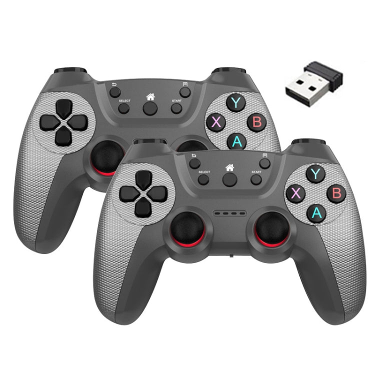 KM-029 2.4G One for Two Doubles Wireless Controller Support PC / Linux / Android / TVbox, KM-029 (Battle Gray), KM-029 (Elegant Silver), KM-029 (Mint Green), KM-029 (Cangling Green), KM-029 (Vitality Orange), KM-029 (Rose Pink), KM-029 (Lemon Yellow)...