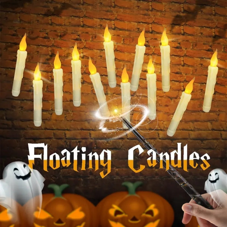 12pcs /Set LED Floating Candles Lights With Remote Control Christmas Halloween Decoration