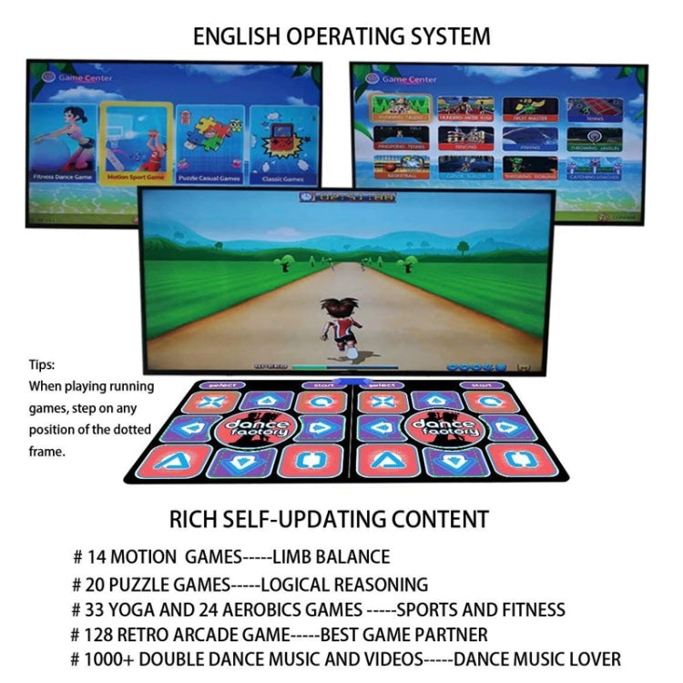HD-MI Output Electronic Double Dance Game Mat for Kids, 039