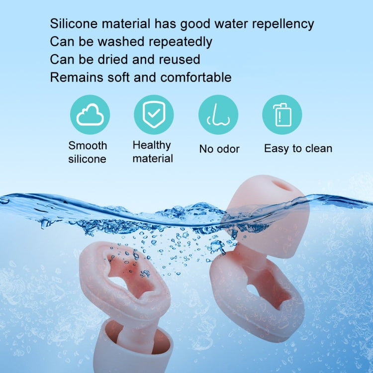 3pairs /Set Sleep Anti-noise Soundproof Earplugs Noise Reducing Swimming Silicone Earplugs