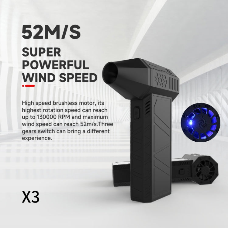 130000R PM52+M/S Brushless Motor Industrial Dust Blowing Turbo Fan, 130000RPM 52+M/S