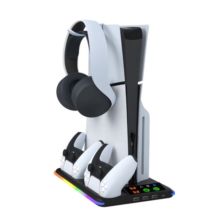 For PS5 Slim / PS5 iplay HA-8008 Cooling Bracket Headphone Organiser Grip Holder Charger, HA-8008