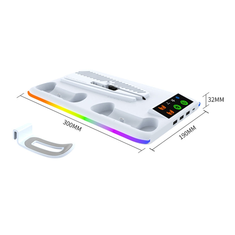 For PS5 Slim / PS5 iplay HA-8008 Cooling Bracket Headphone Organiser Grip Holder Charger, HA-8008