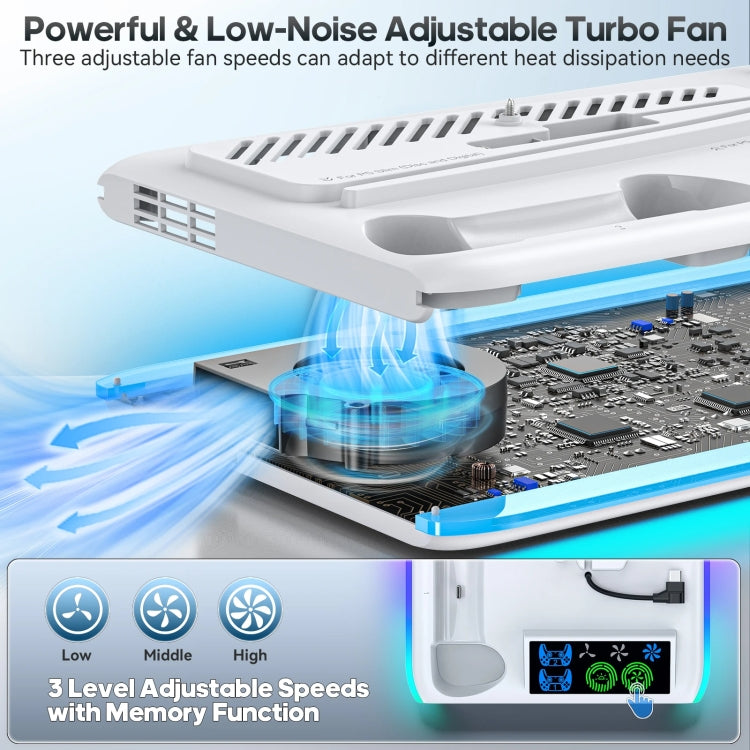 For PS5 Slim / PS5 iplay HA-8008 Cooling Bracket Headphone Organiser Grip Holder Charger, HA-8008