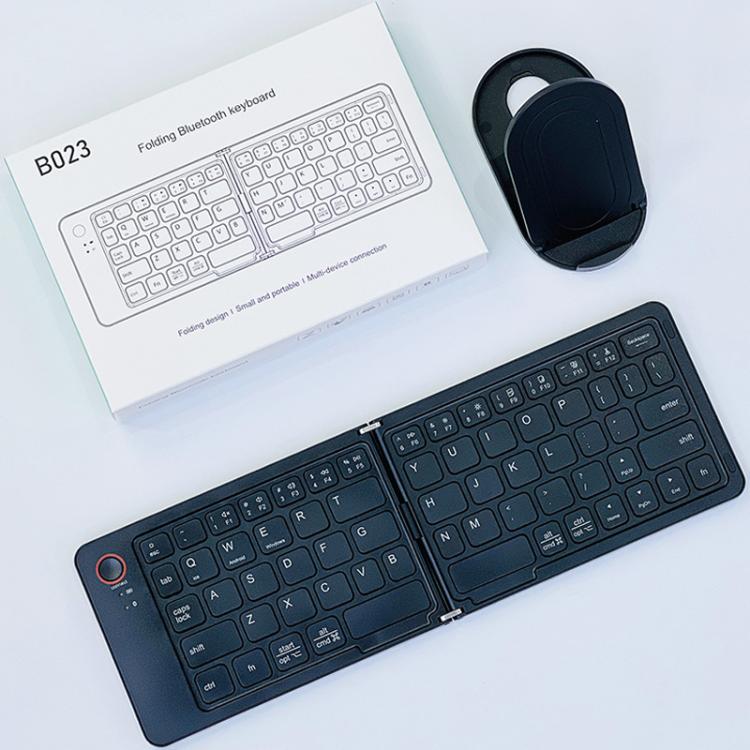 B023 Two Folding Portable Mini Wireless Bluetooth Keyboard Cell Phone Laptop Notebook Office Keyboard