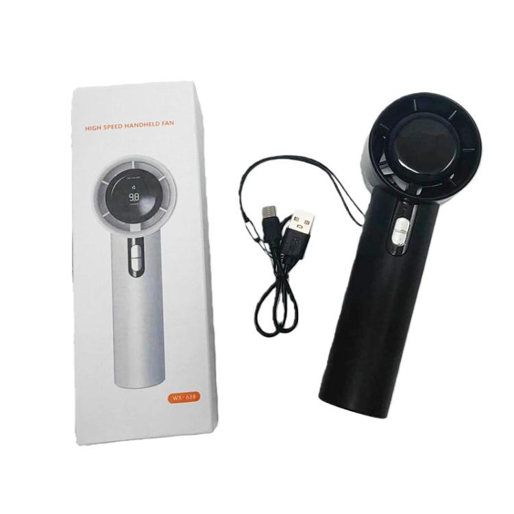100-gear High Speed Handheld Fan Bladeless Mini Digital Display Small Fan, 1200mAh