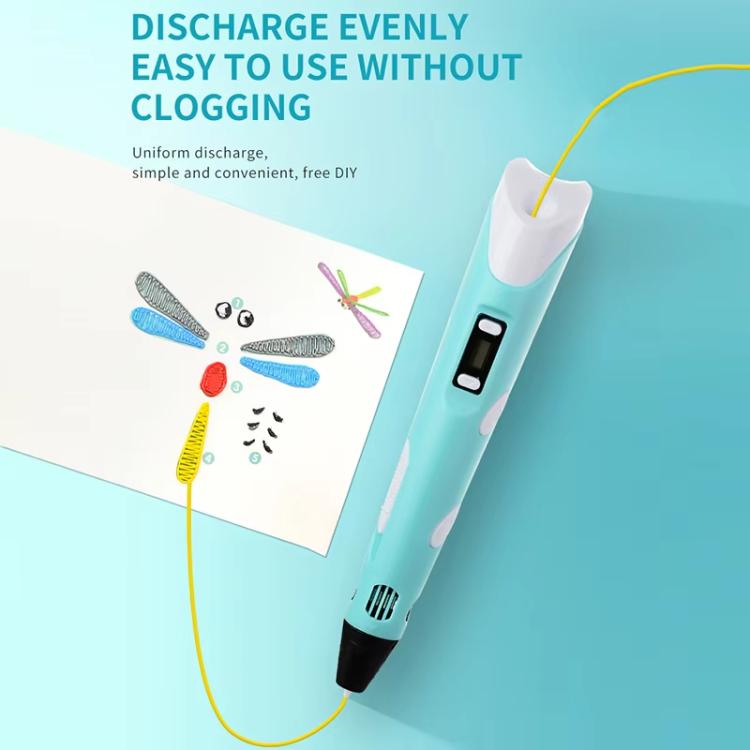 Hand-held 3D Printing Pen Kit with 20 Colors PLA Filament, Drawing Pad, Base, Scissors, Finger Guards, Art Book & Accessories, US Plug, UK Plug, EU Plug