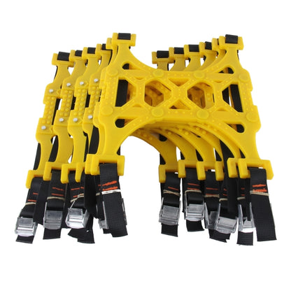 6 PCS Car Snow Tire Anti-skid Chains Yellow Chains For Family Car