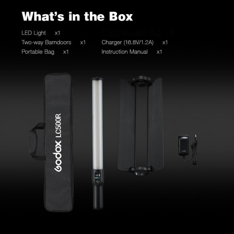 Godox LC500R RGB Full Color LED Light Stick Handheld Fill Light, LC500R RGB Fill Light