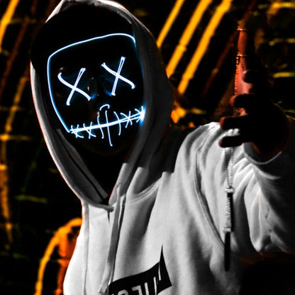Halloween Festival Party X Face Seam Mouth LED Luminescence Mask