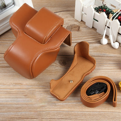 Full Body Magnetic Leather Camera Case Bag with Strap, Regular Edition, For Canon EOS R50