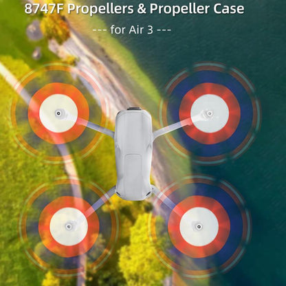 8747F Low Noise Quick-release Propellers, For DJI Air 3 1 Pair Orange Tip, For DJI Air 3 1 Pair Silver Tip, For DJI Air 3 2 Pairs Orange Tip, For DJI Air 3 2 Pairs Silverr Tip