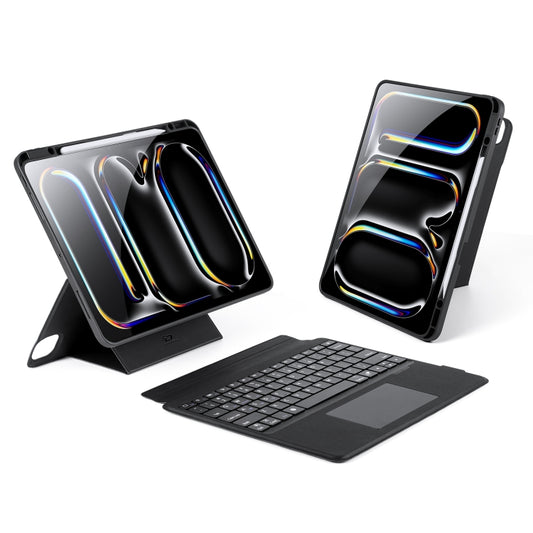DUX DUCIS DK Series Magnetic Wireless Bluetooth Keyboard Tablet Case, For iPad Pro 13 2024, For iPad Air 11 2024 / 4&5 / iPad Pro 11 2022, For iPad Pro 11 2024, For iPad 10th Gen 10.9 2022, For iPad 10.2 2019/2020/2021/Air 2019