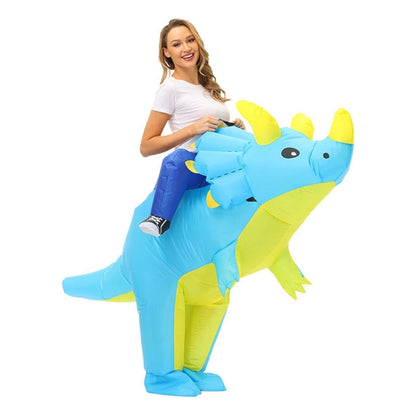 Halloween Dinosaur Inflatable Clothes Polyester 3D Cartoon Doll Clothing, S(80-120cm), M(120-140cm), L(160-190cm)