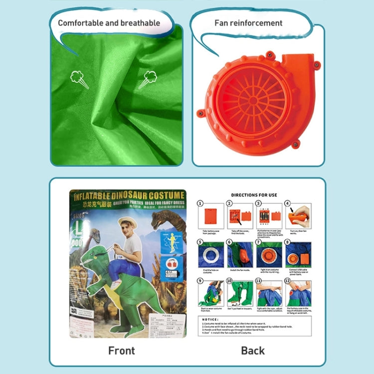 Halloween Dinosaur Inflatable Clothes Polyester 3D Cartoon Doll Clothing, S(80-120cm), M(120-140cm), L(160-190cm)