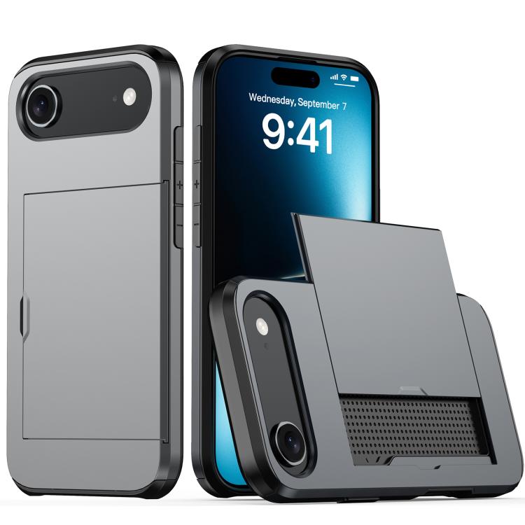 Shockproof Armor Phone Case with Card Slot, For iPhone 17 Pro Max, For iPhone 17 Pro, For iPhone 17, For iPhone Air
