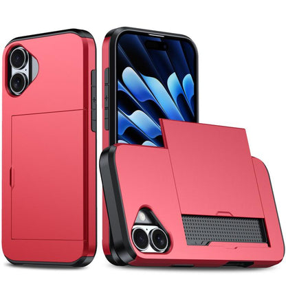 Shockproof Armor Phone Case with Card Slot, For iPhone 17 Pro Max, For iPhone 17 Pro, For iPhone 17, For iPhone Air