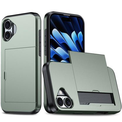 Shockproof Armor Phone Case with Card Slot, For iPhone 17 Pro Max, For iPhone 17 Pro, For iPhone 17, For iPhone Air