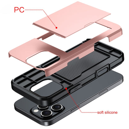 Shockproof Armor Phone Case with Card Slot, iPhone 16e, For iPhone 16 Pro Max, For iPhone 16 Pro, For iPhone 16 Plus