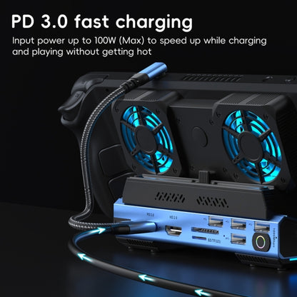 YCE-V279A 9 in 1 USB-C Gaming Dock Station with Detachable Fan, 9 in 1