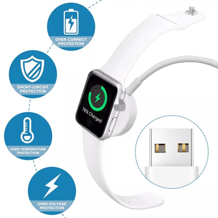For Apple Watch Series xDfind Magnetic Fast Charger Charging Cable, Length: 1m, USB-A Port, Type-C Port