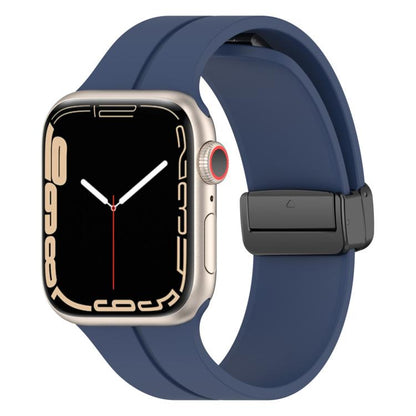 xDfind Solid Color Magnetic Buckle Silicone Watch Band, For Apple Watch 46mm / 49mm / 45mm / 44mm, For Apple Watch 42mm / 41mm / 40mm / 38mm