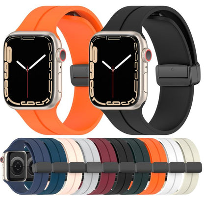 xDfind Solid Color Magnetic Buckle Silicone Watch Band, For Apple Watch 46mm / 49mm / 45mm / 44mm, For Apple Watch 42mm / 41mm / 40mm / 38mm